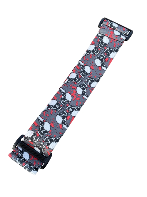 Red Flying Skulls LE Universal Mask Strap RedGray Mask Straps