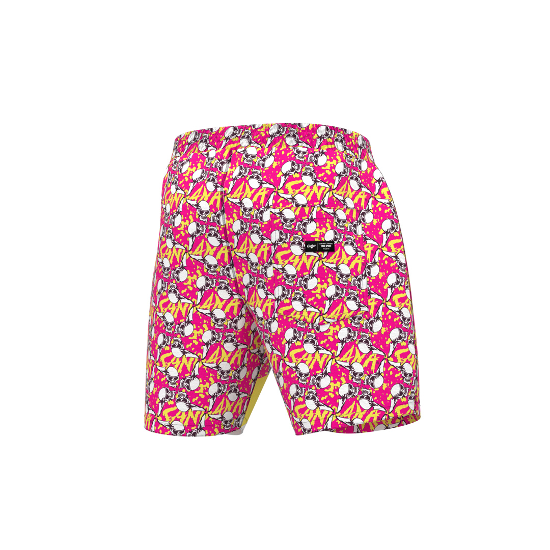 Lemonade Flying Skulls Swim Trunks - Pink/Yellow/White | Shorts & Swim ...